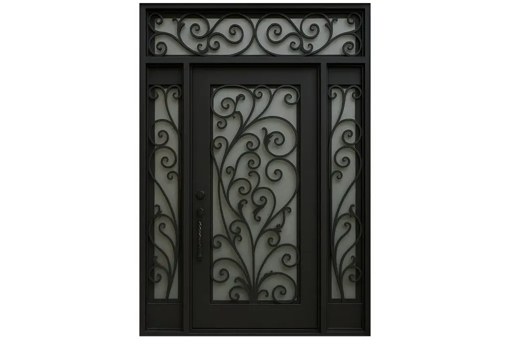 Nova Royal Series Wrought Iron Custom Exterior Door Style 122