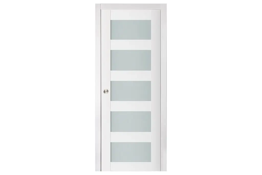 Nova Triplex 022 Soft White Laminated Modern Interior Door - Single Pocket