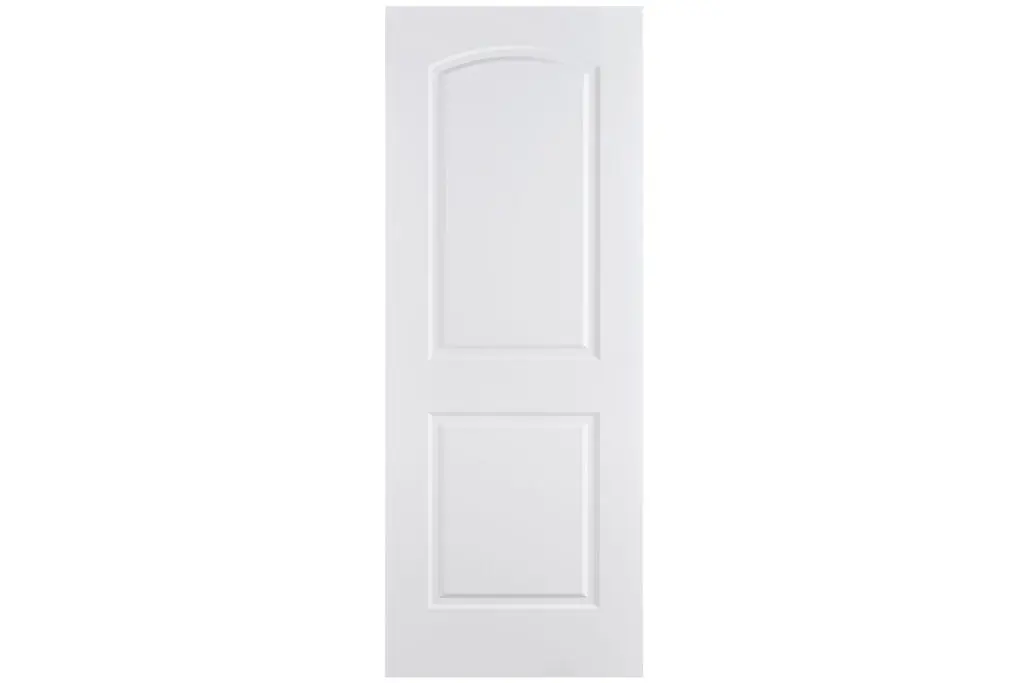 Nova 2 Panel Arched Soft White Laminated Traditional Interior Door - Slab
