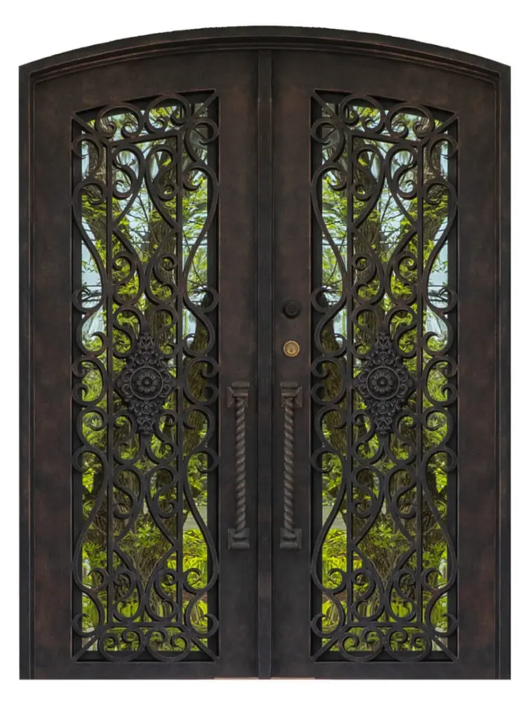 Nova Royal Series Wrought Iron Custom Exterior Door Style 048