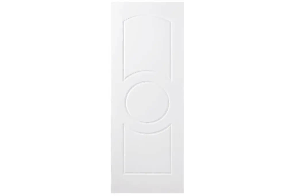 Nova Ovalo Soft White Laminated Traditional interior Door - Slab