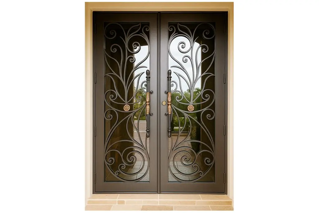 Nova Royal Series Wrought Iron Custom Exterior Door Style 308