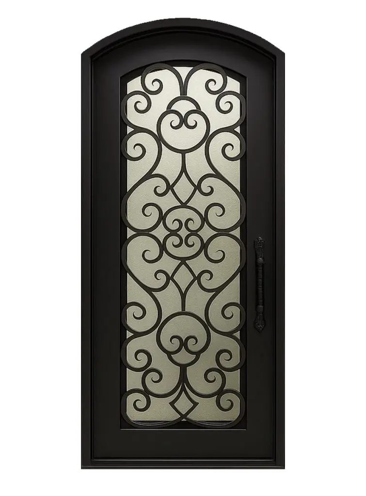 Nova Royal Series Wrought Iron Custom Exterior Door Style 203