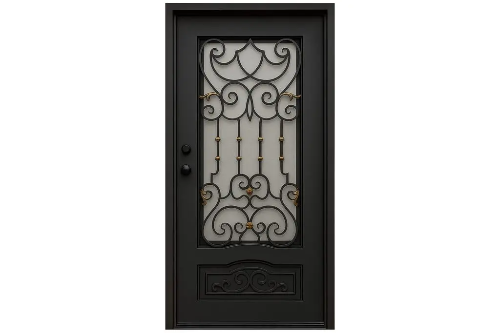 Nova Royal Series Wrought Iron Custom Exterior Door Style 218