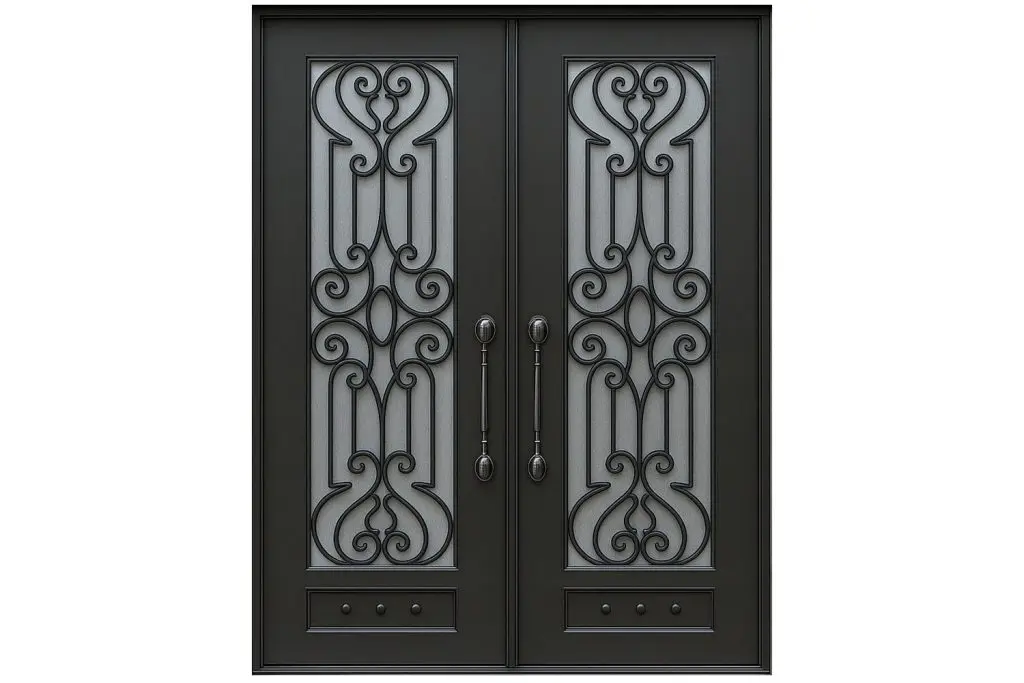 Nova Royal Series Wrought Iron Custom Exterior Door Style 175