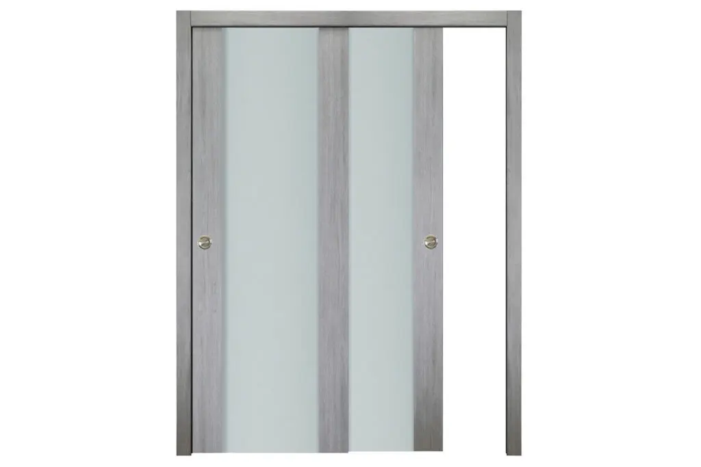 Nova Italia Vetro 01 Light Grey Laminate Interior Door - Bypass Door