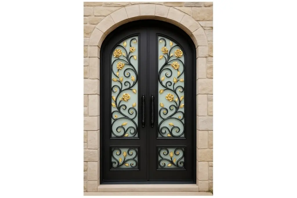 Nova Royal Series Wrought Iron Custom Exterior Door Style 106
