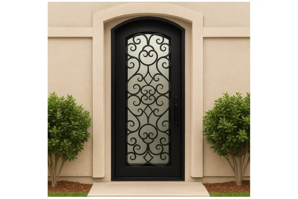 Nova Royal Series Wrought Iron Custom Exterior Door Style 203