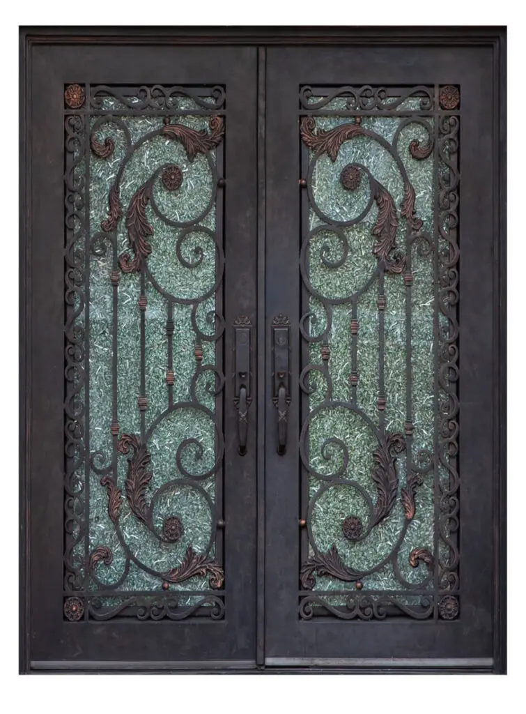 Nova Royal Series Wrought Iron Custom Exterior Door Style 037