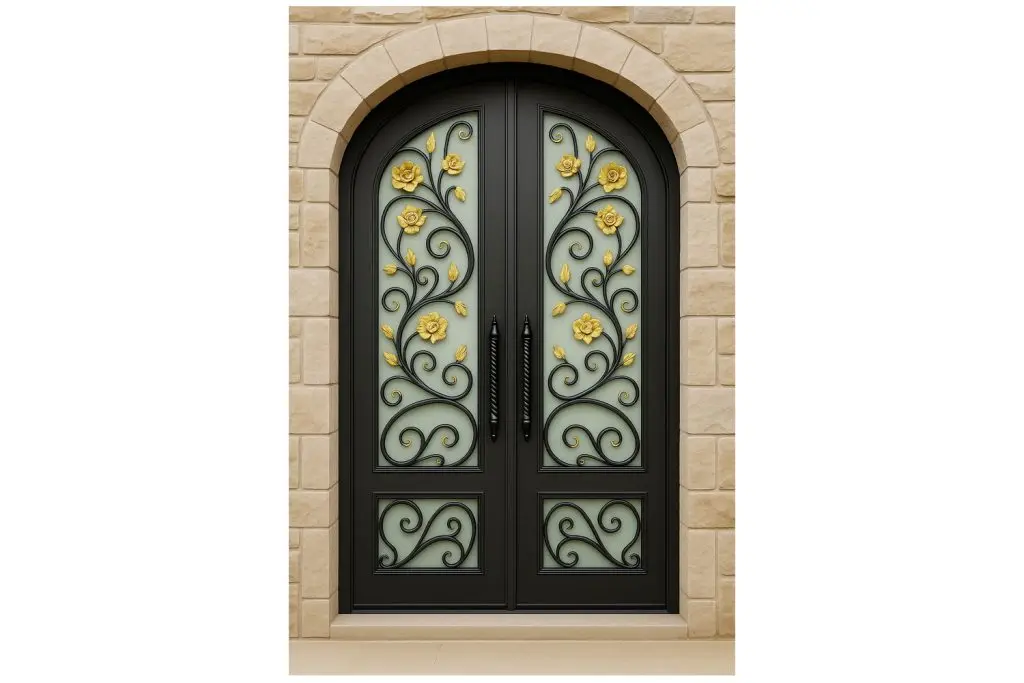 Nova Royal Series Wrought Iron Custom Exterior Door Style 107