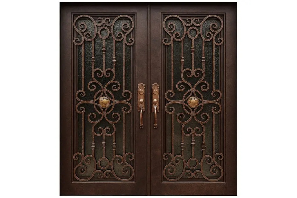 Nova Royal Series Wrought Iron Custom Exterior Door Style 163