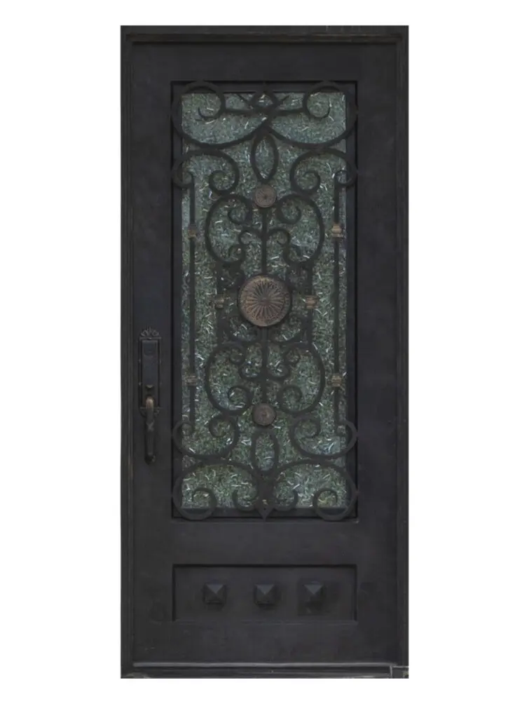 Nova Royal Series Wrought Iron Custom Exterior Door Style 034