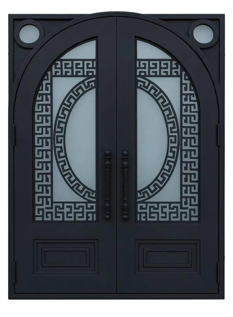 Nova Royal Series Wrought Iron Custom Exterior Door Style 057