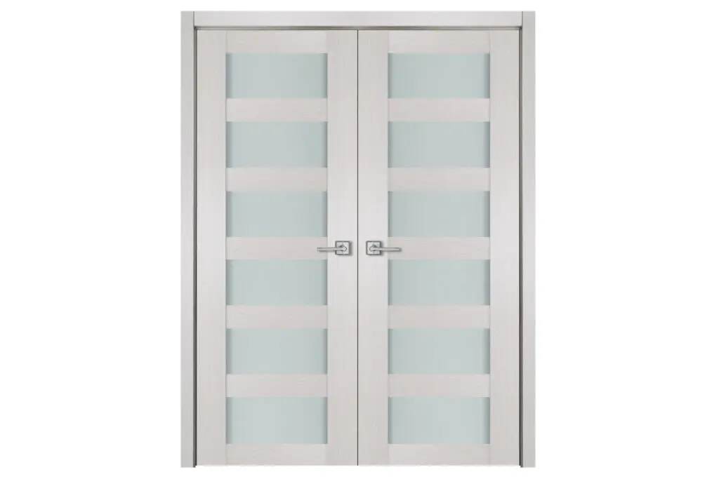 Nova 6 Lite White Wenge Wood Laminated Modern Interior Door - Double Door