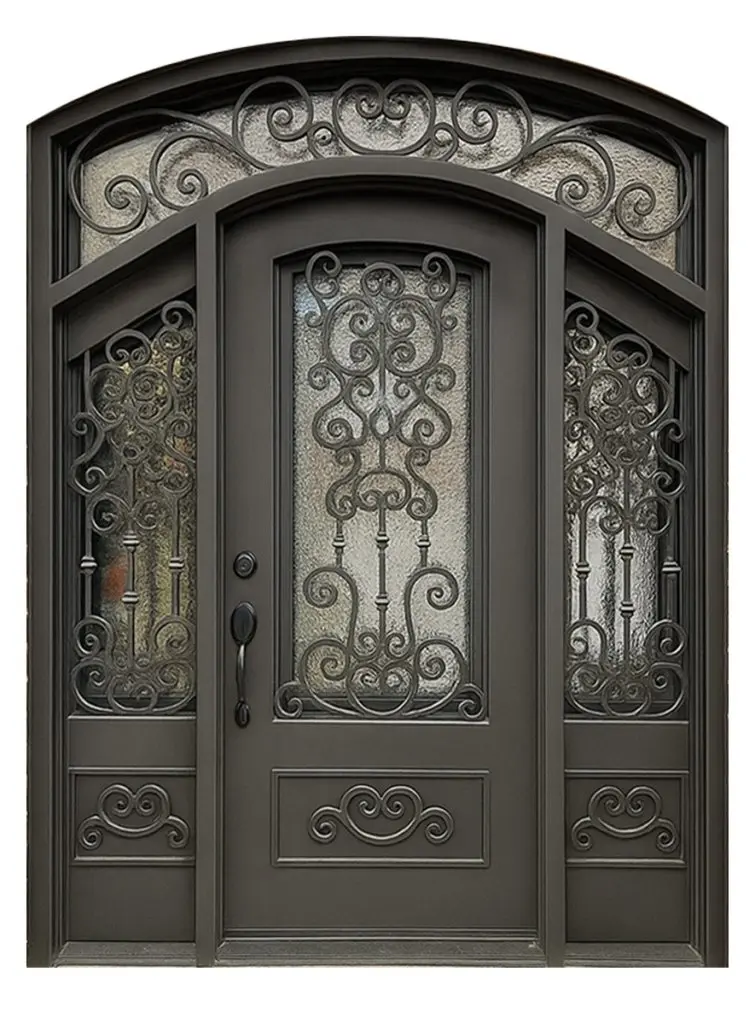 Nova Royal Series Wrought Iron Custom Exterior Door Style 323