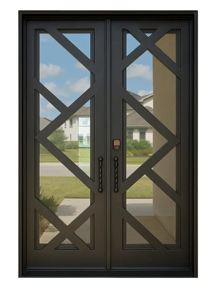 Nova Royal Series Wrought Iron Custom Exterior Door Style 281