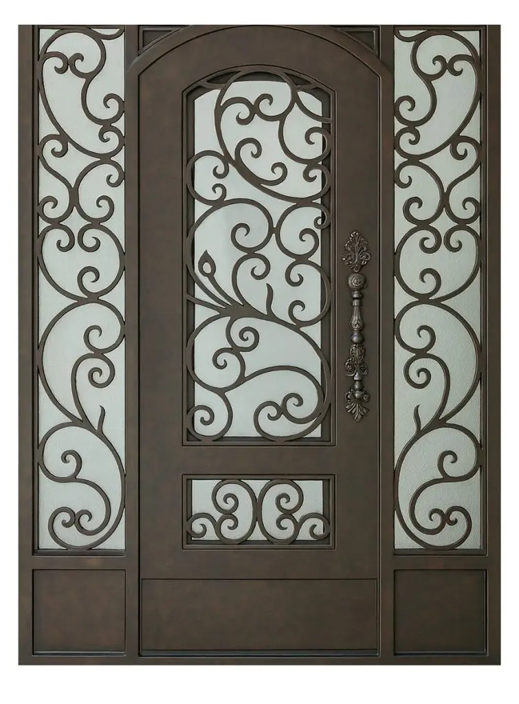 Nova Royal Series Wrought Iron Custom Exterior Door Style 102