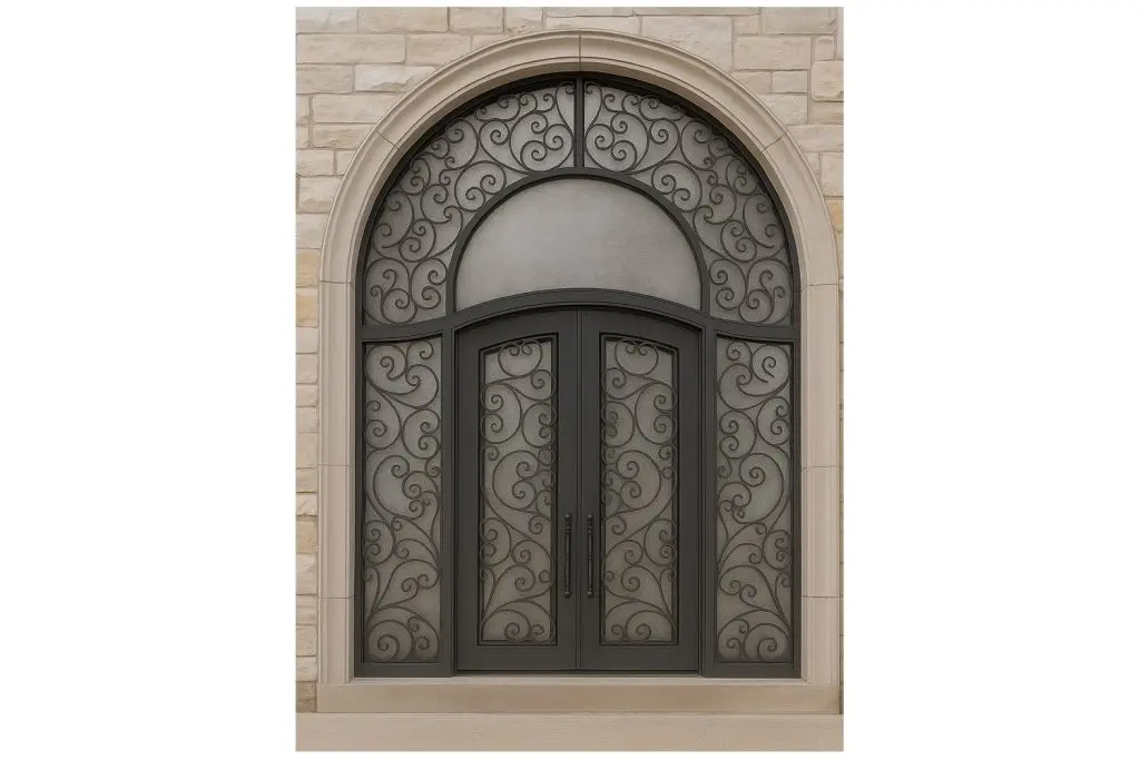Nova Royal Series Wrought Iron Custom Exterior Door Style 351