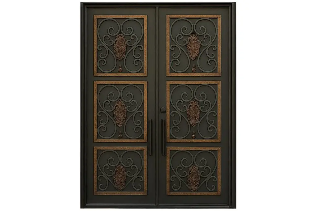 Nova Royal Series Wrought Iron Custom Exterior Door Style 160