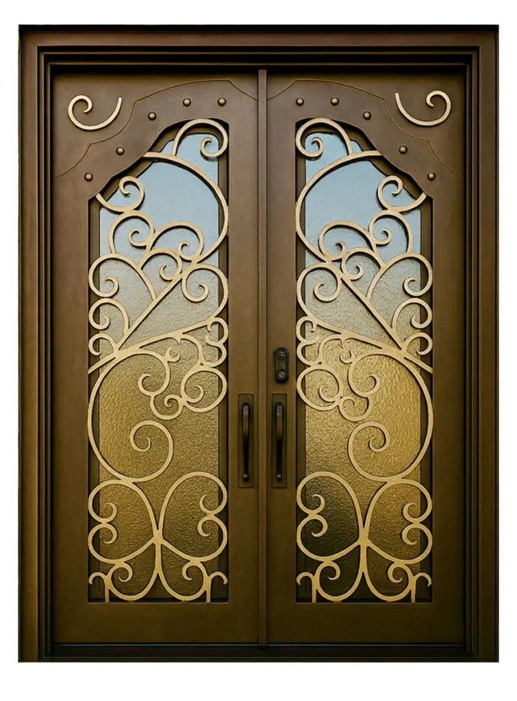 Nova Royal Series Wrought Iron Custom Exterior Door Style 328