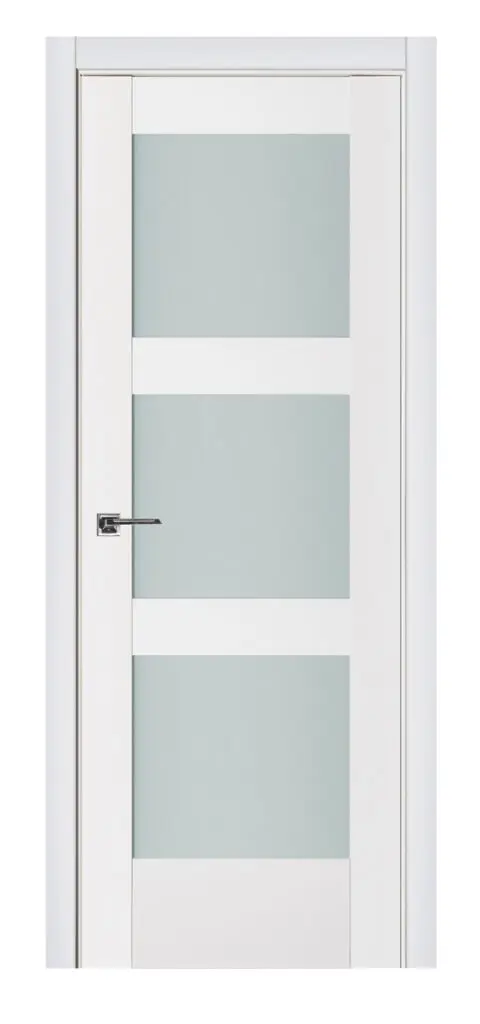 Nova Triplex 058 Soft White Laminated Modern Interior Door