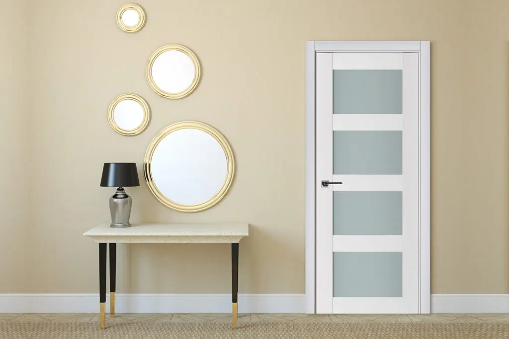 Nova Triplex 010 Soft White Laminated Modern Interior Door