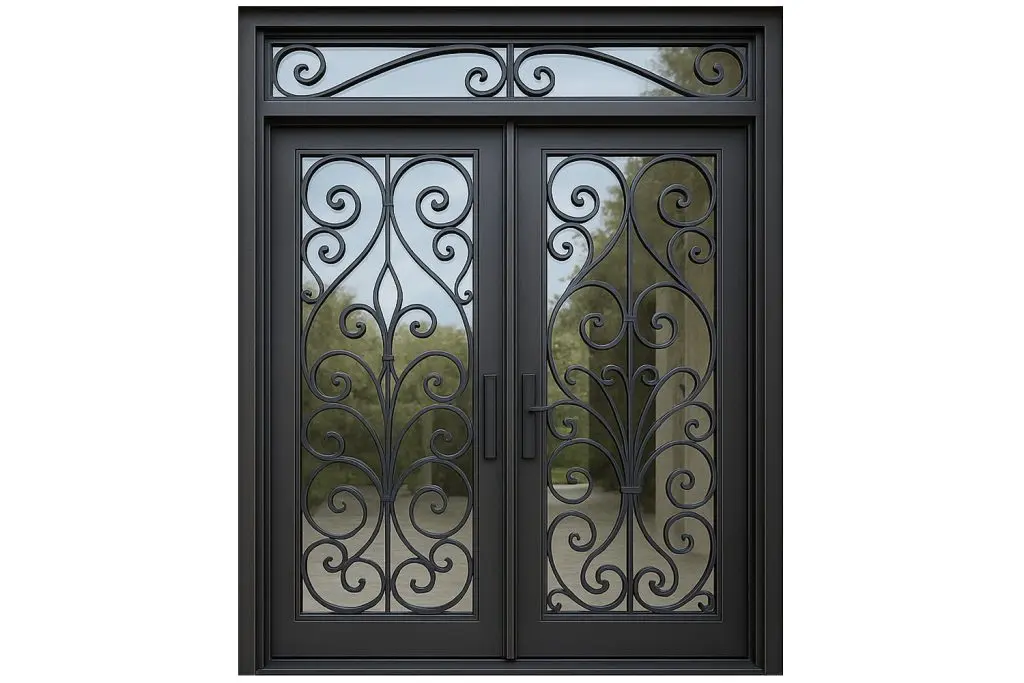 Nova Royal Series Wrought Iron Custom Exterior Door Style 325