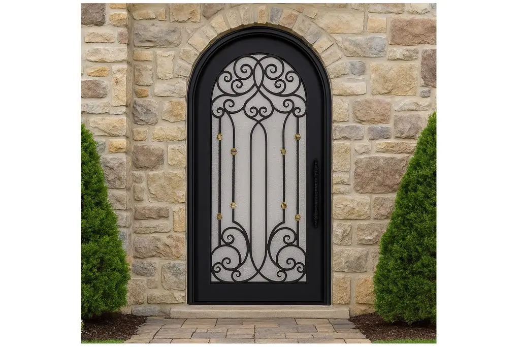 Nova Royal Series Wrought Iron Custom Exterior Door Style 206
