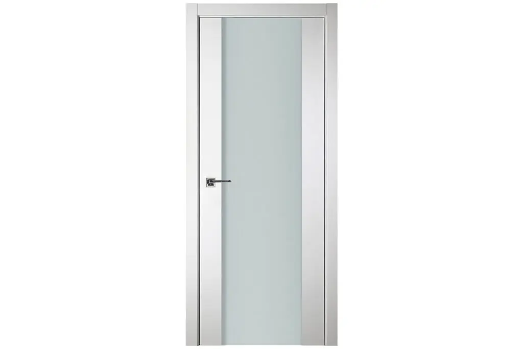 Nova Italia Vetro 01 Alaskan White Laminate Interior Door - Single Door
