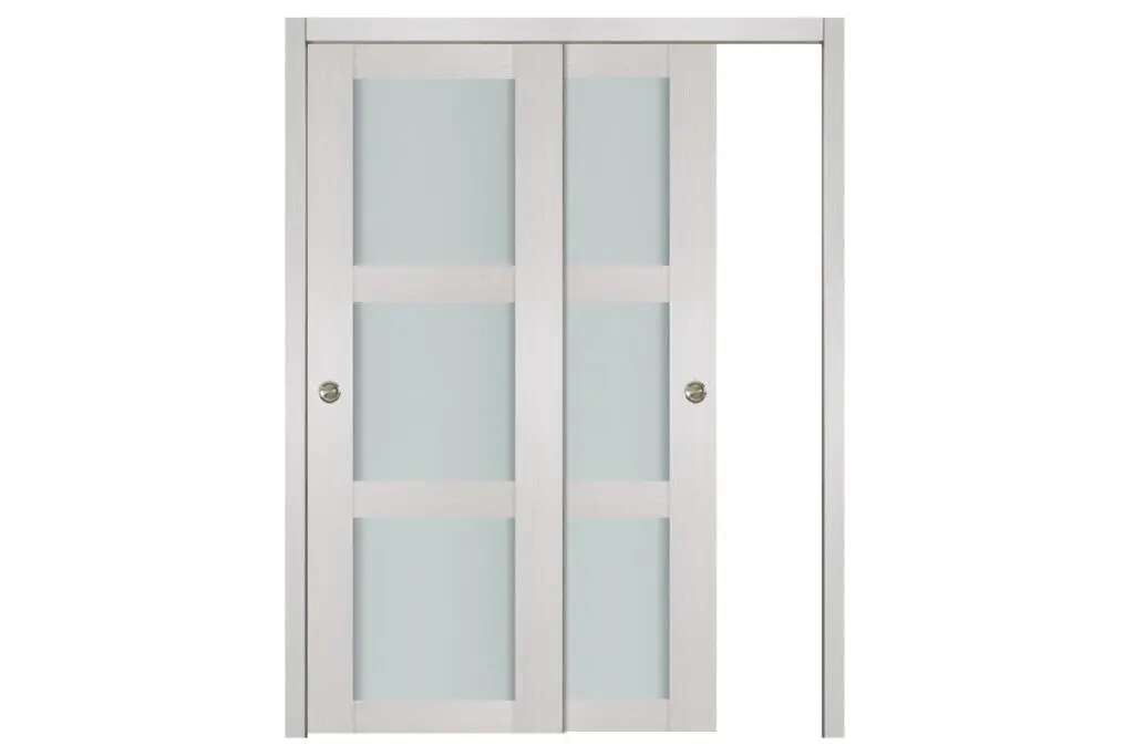 Nova 3 Lite White Wenge Wood Laminated Modern Interior Door - Bypass Door