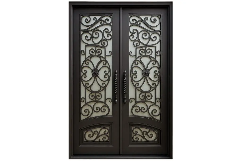 Nova Royal Series Wrought Iron Custom Exterior Door Style 077