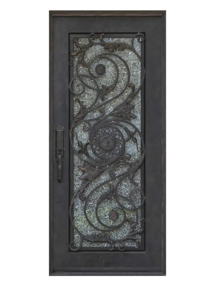Nova Royal Series Wrought Iron Custom Exterior Door Style 043