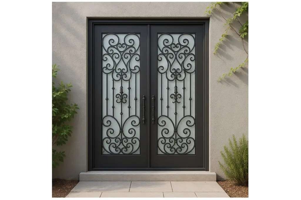 Nova Royal Series Wrought Iron Custom Exterior Door Style 100