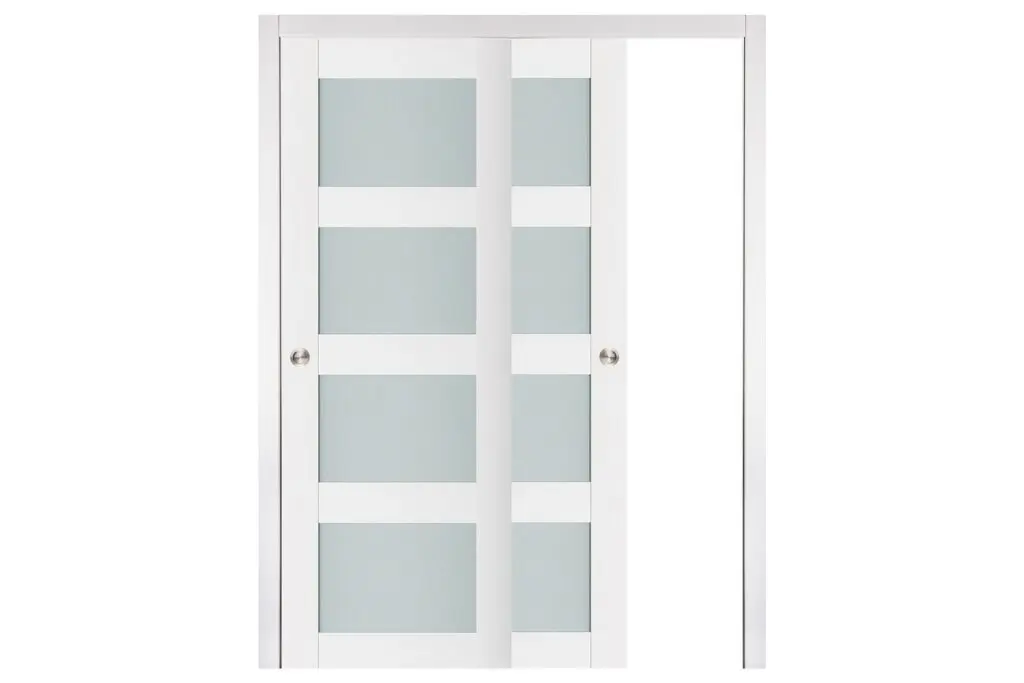 Nova Triplex 010 Soft White Laminated Modern Interior Door - Bypass Door