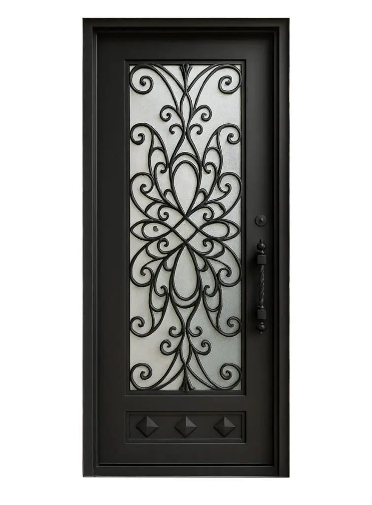Nova Royal Series Wrought Iron Custom Exterior Door Style 088