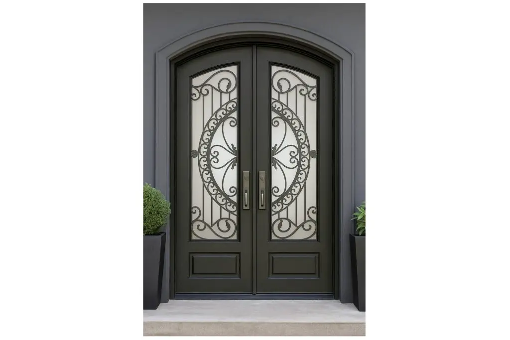 Nova Royal Series Wrought Iron Custom Exterior Door Style 314