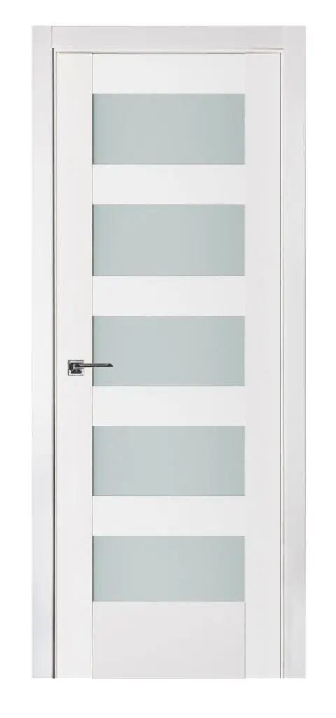 Nova Triplex 057 Soft White Laminated Modern Interior Door