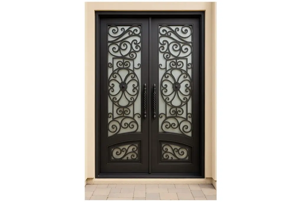 Nova Royal Series Wrought Iron Custom Exterior Door Style 077