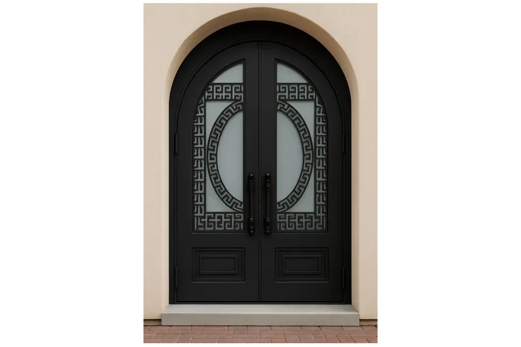 Nova Royal Series Wrought Iron Custom Exterior Door Style 056