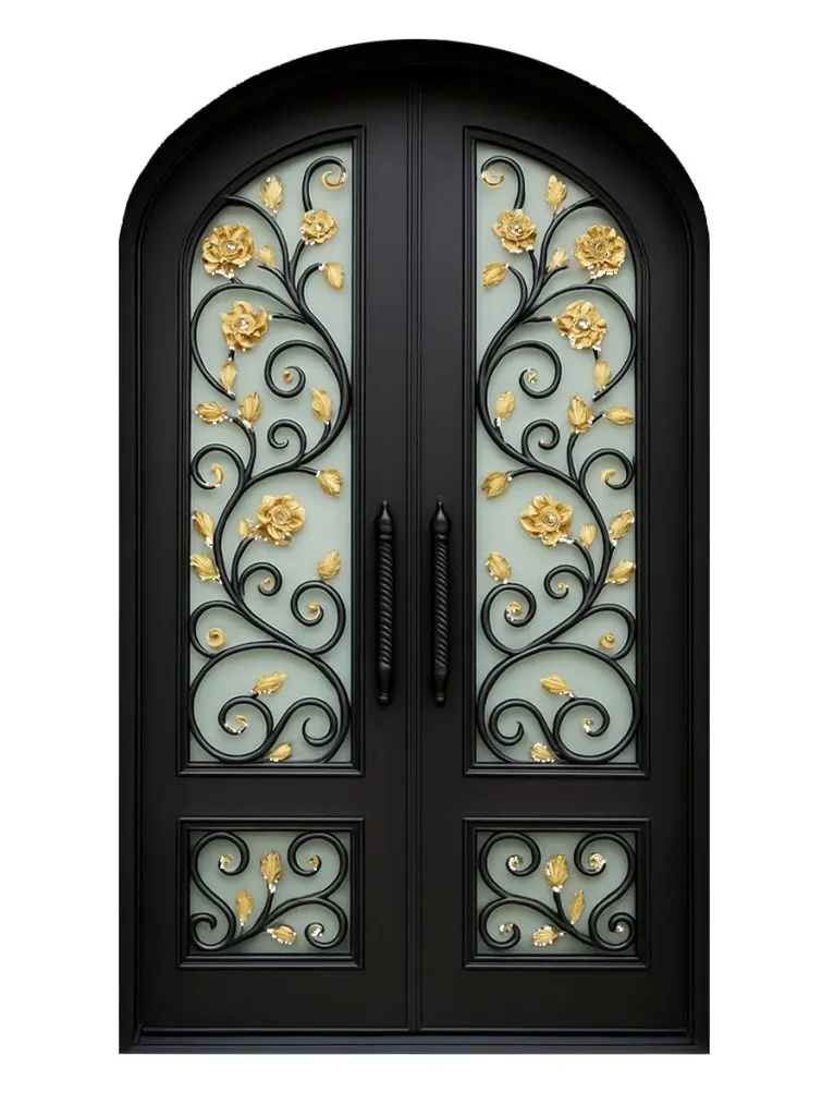 Nova Royal Series Wrought Iron Custom Exterior Door Style 106