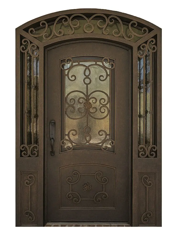 Nova Royal Series Wrought Iron Custom Exterior Door Style 166