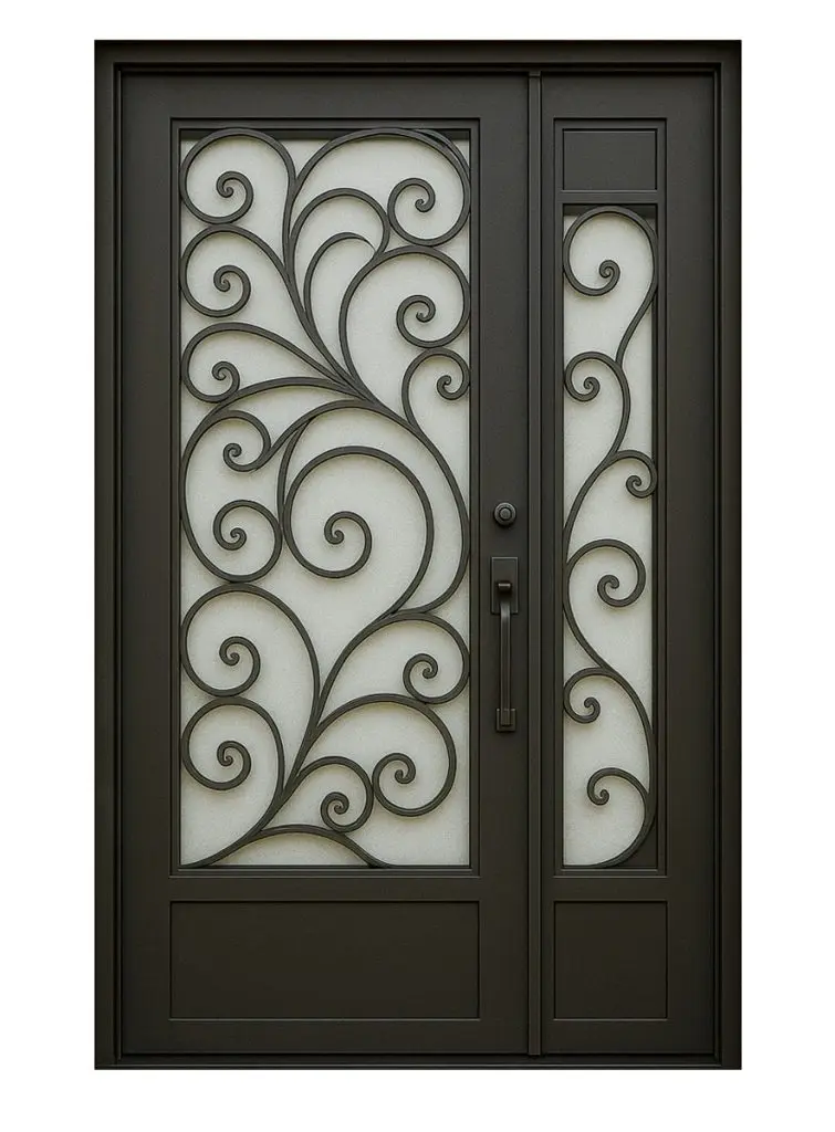 Nova Royal Series Wrought Iron Custom Exterior Door Style 273