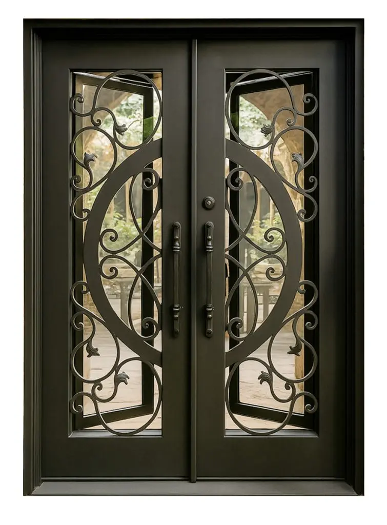 Nova Royal Series Wrought Iron Custom Exterior Door Style 293