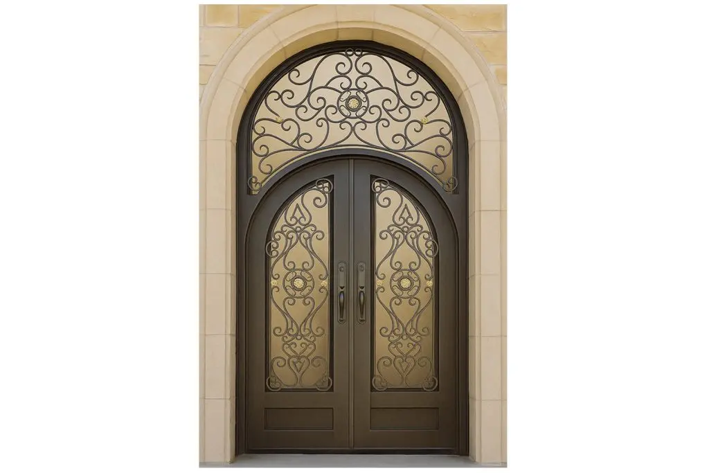 Nova Royal Series Wrought Iron Custom Exterior Door Style 348