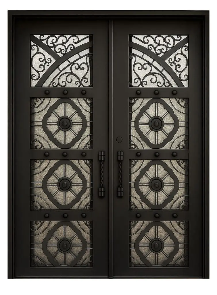 Nova Royal Series Wrought Iron Custom Exterior Door Style 210