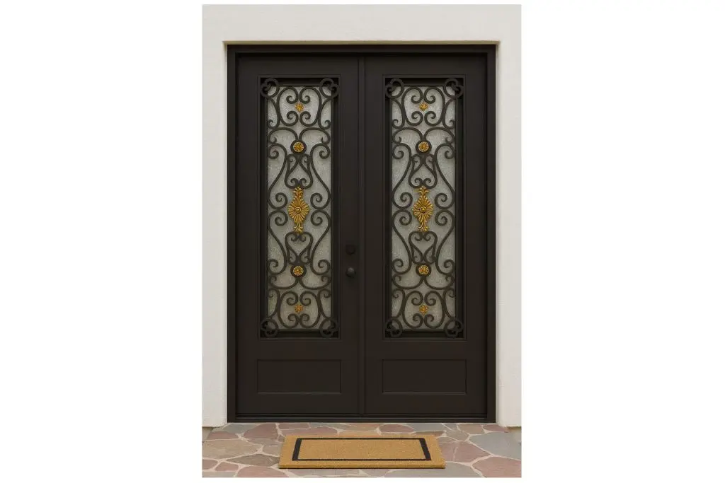 Nova Royal Series Wrought Iron Custom Exterior Door Style 069