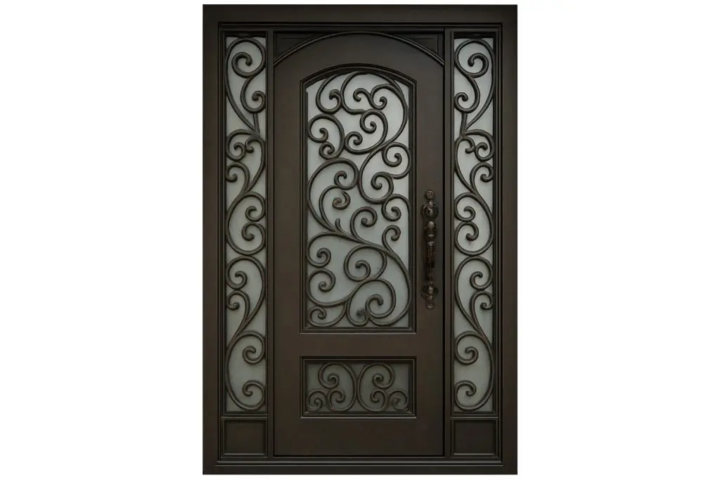 Nova Royal Series Wrought Iron Custom Exterior Door Style 076