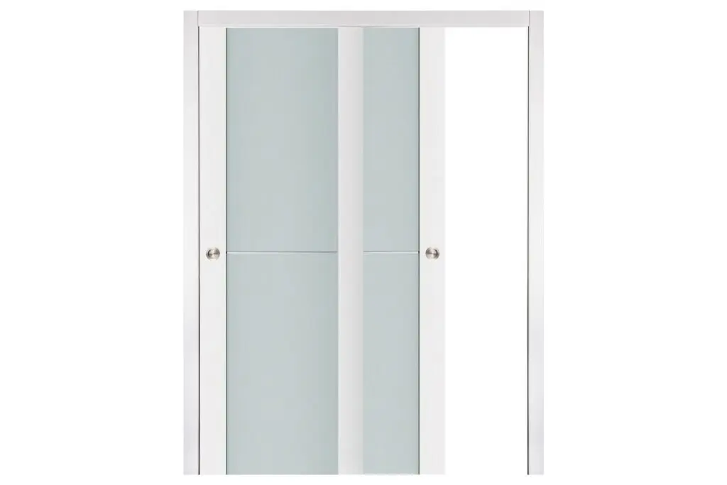 Nova Triplex 002 Soft White Laminated Modern Interior Door - Bypass Door