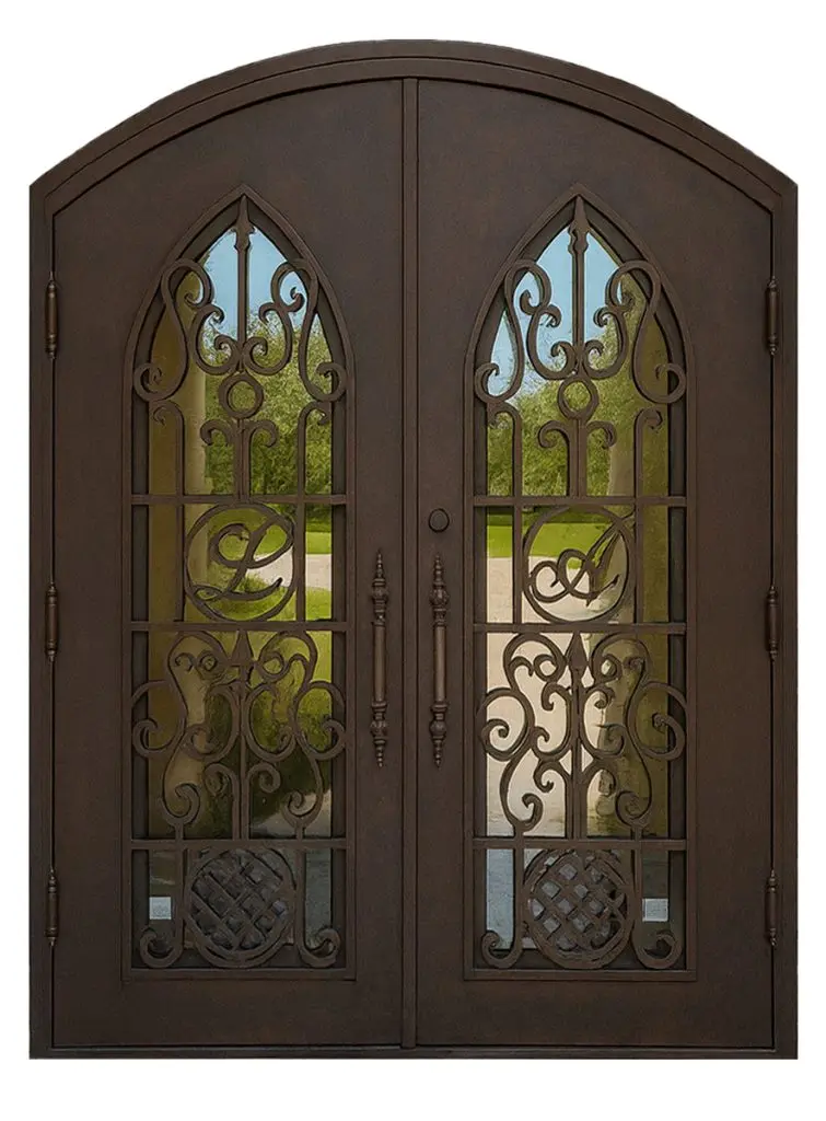 Nova Royal Series Wrought Iron Custom Exterior Door Style 136