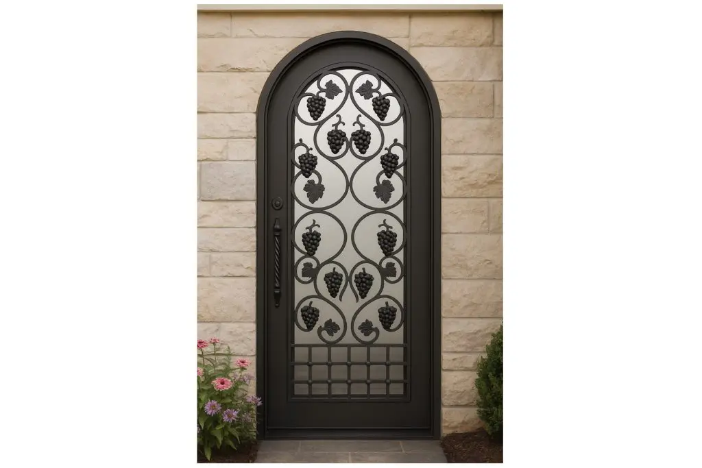 Nova Royal Series Wrought Iron Custom Exterior Door Style 073